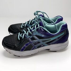 Asics Gel Contend 2 Women's 8.5 Blue Purple Gray Running Shoe Sneakers 2 T474N